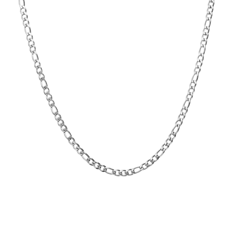 Stainless steel figaro ketting unisex 4mm breed
