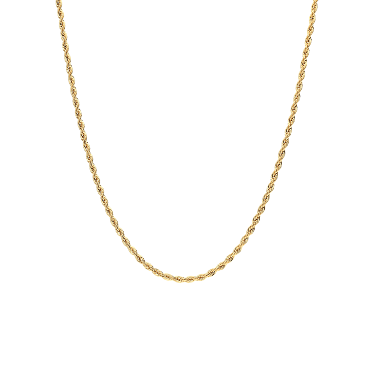 Stalen goldplated schakelketting 2,5mm