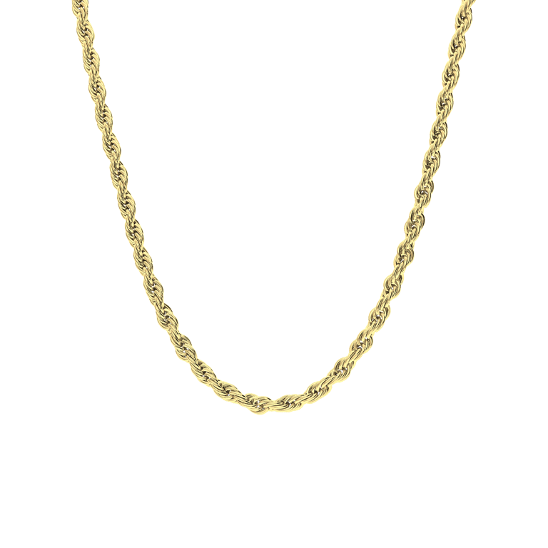 Stalen goldplated ketting koord 3mm