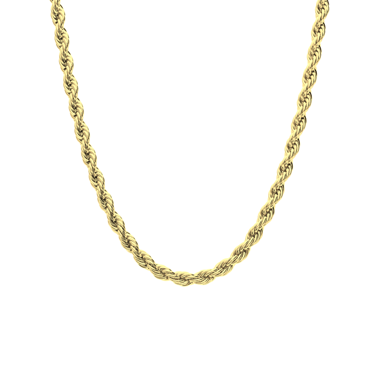 Stainless steel goldplated schakelketting 5mm voor dames