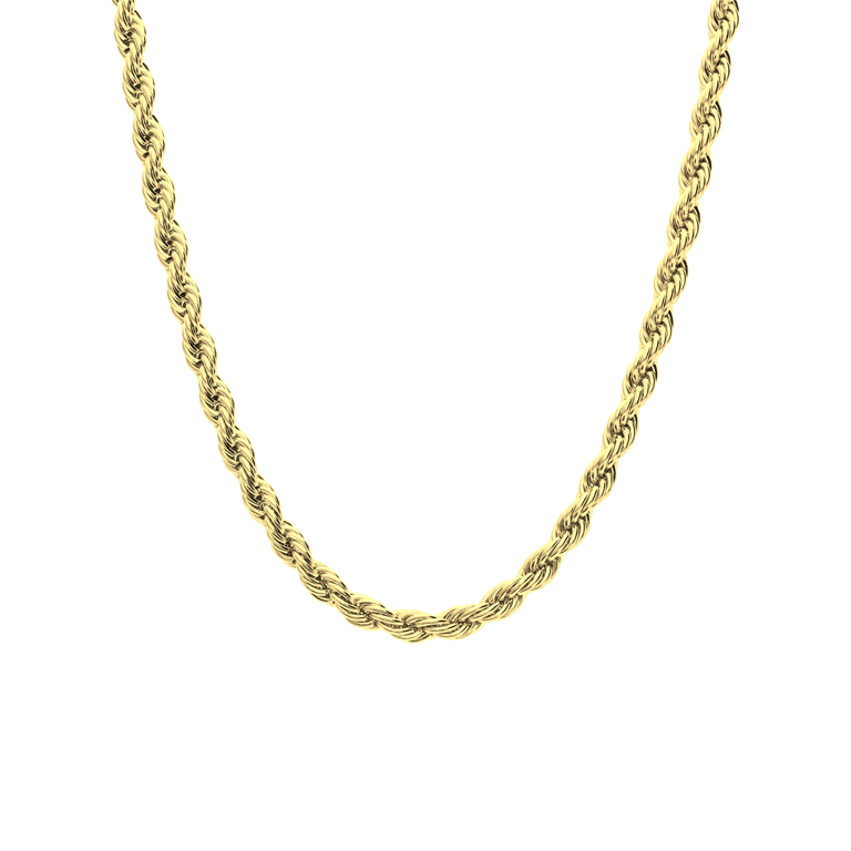 Stalen goldplated ketting koord 5mm