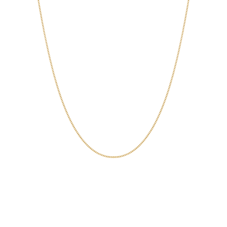 Stainless steel goldplated schakelketting 1mm voor dames