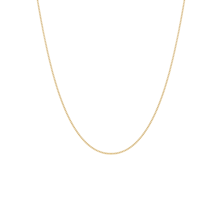 Stalen goldplated schakelketting 1mm voor dames