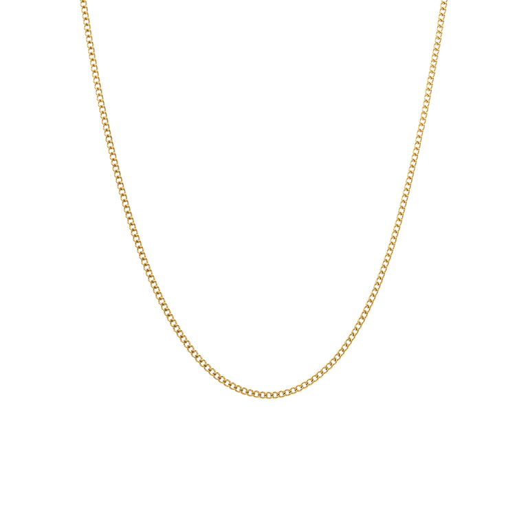 Stalen goldplated schakelketting 2mm voor dames