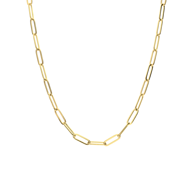 Stalen goldplated schakelketting 4mm