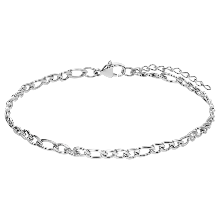 Stalen armband figaro 4mm