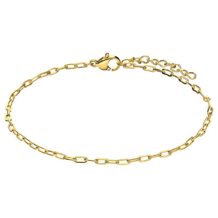 Stalen goldplated armband closed forever 2mm