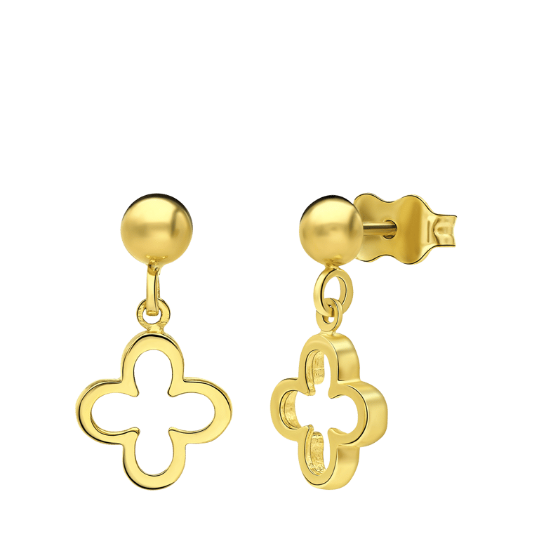 Ohrstecker aus 585er Gelbgold mit Blume