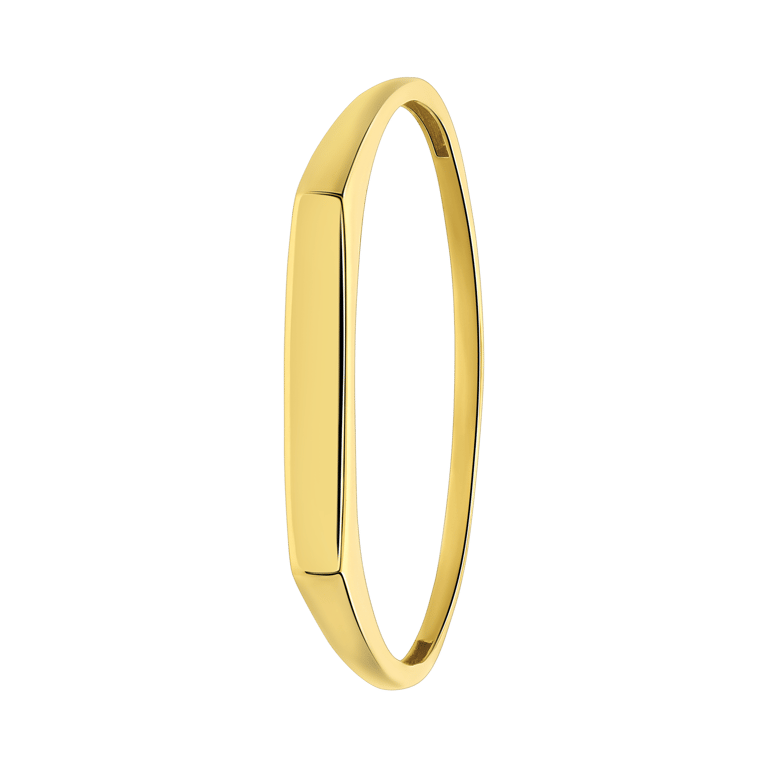 Ring aus 14 Karat Gelbgold mit Steg