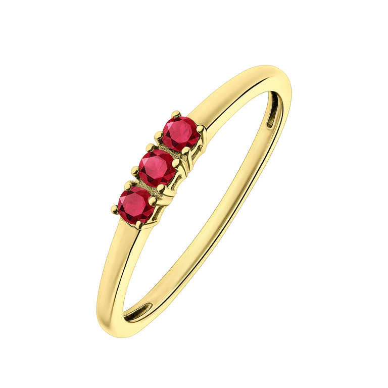 Ring, 585 Gelbgold, Rubin