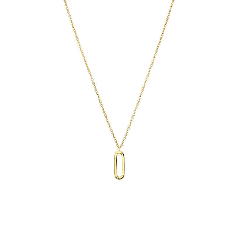 Zilveren goldplated ketting met hanger voor dames