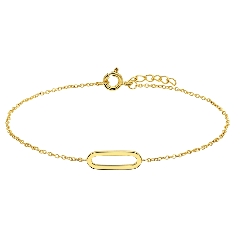Armband, 925 Silber, vergoldet, mit ovalem Anhänger