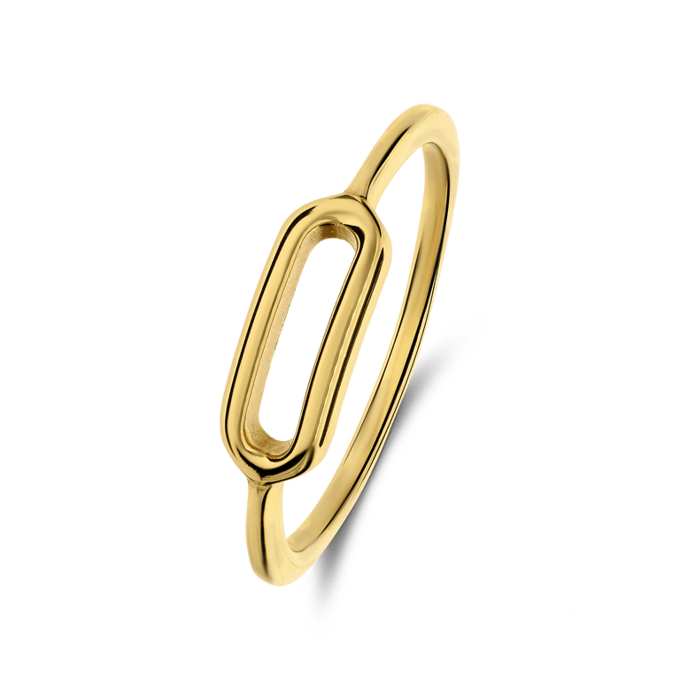 Ring, 925 Silber, vergoldet, oval