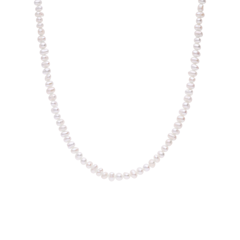 Zilveren parelketting met parel voor dames