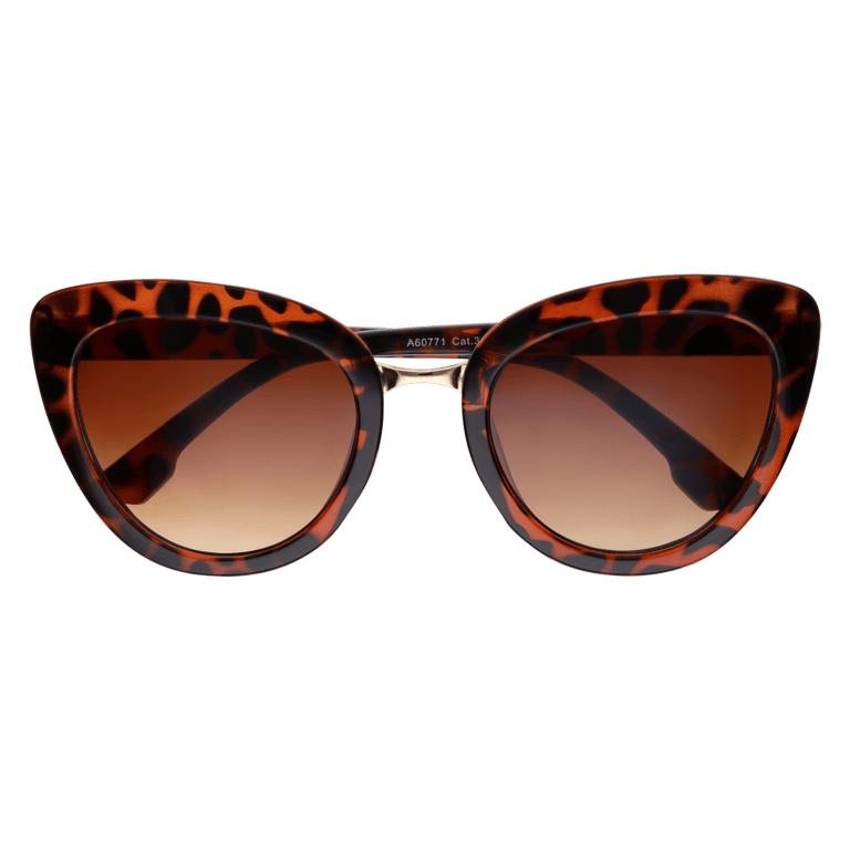 Zonnebril met panterprint frame cateye