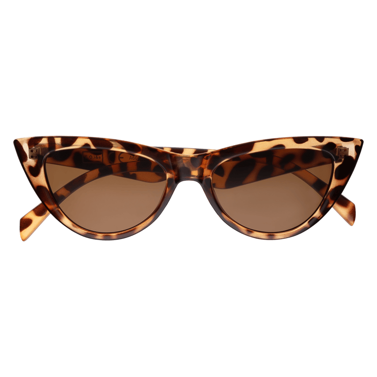 Zonnebril met panterprint frame cateye