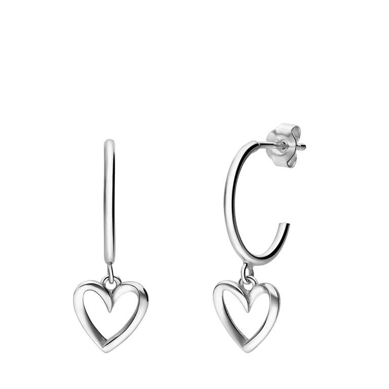 Ohrringe aus 925er Silber, Herz