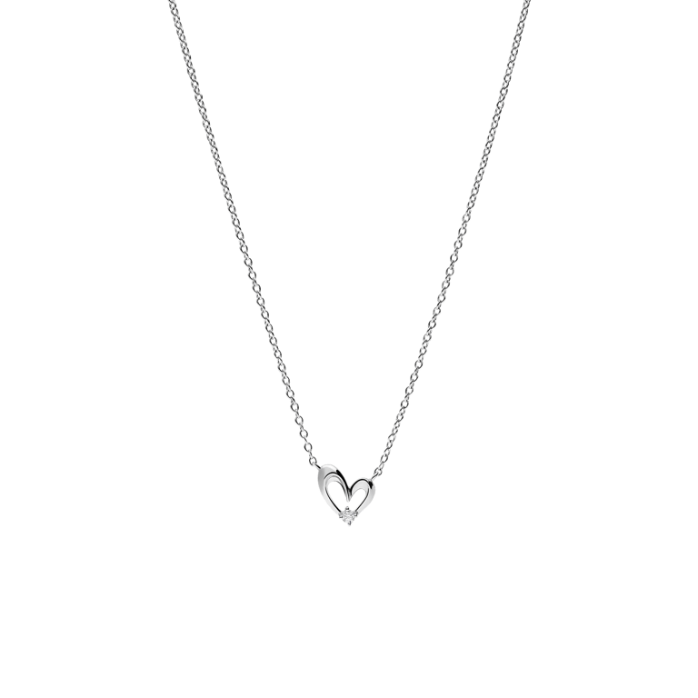 Halskette aus 925 Silber mit Herz-Anhänger
