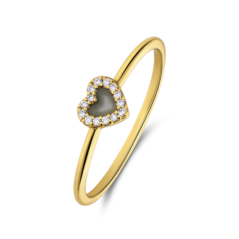 Zilveren goldplated ring met amazoniet voor dames