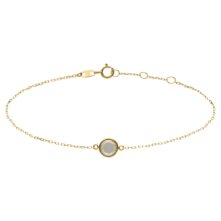 Armband aus 585 Gelbgold mit Geburtsstein-Anhänger, November