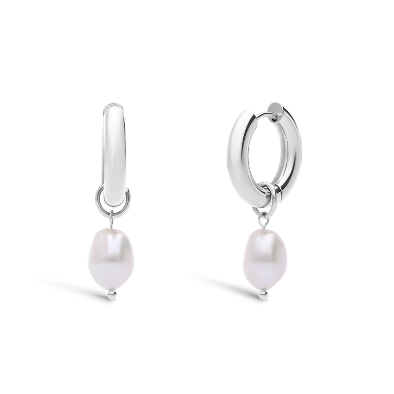 Camille stainless steel oorringen parels voor dames