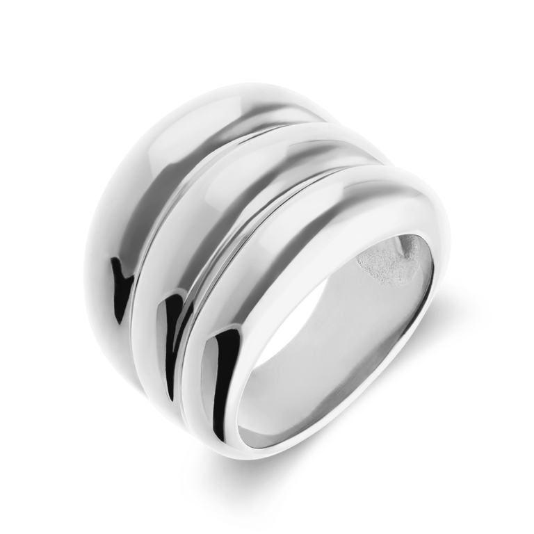 Stalen ring met ribbels