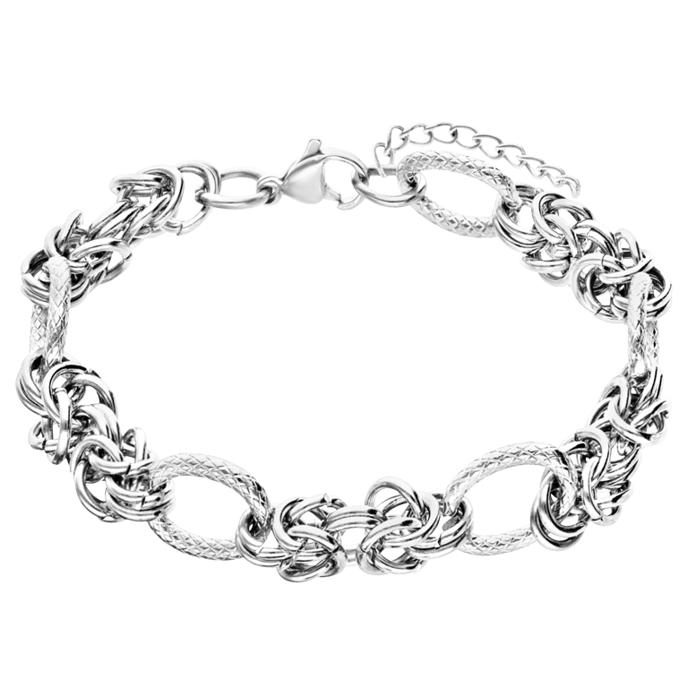 Stainless steel armband met bewerking