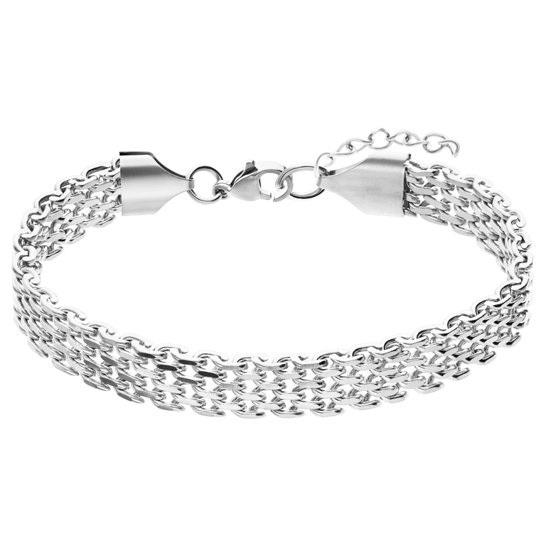 Stalen armband breed