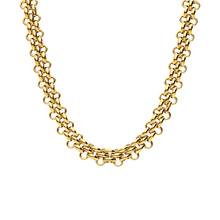 Stalen goldplated ketting voor dames