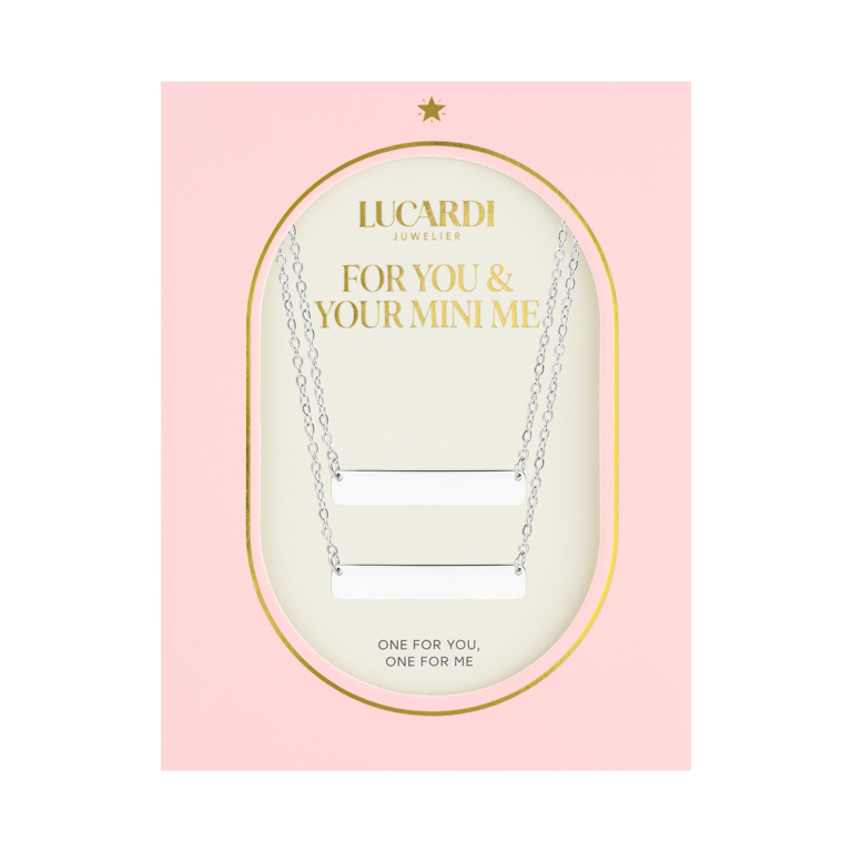 Stainless steel ketting Moeder/Dochter bar/bar