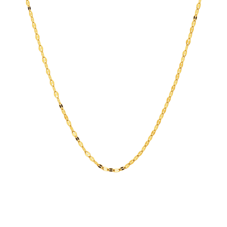 Stalen goldplated ketting met schakel