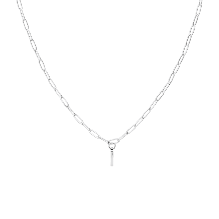 Stalen ketting closed forever met letter I