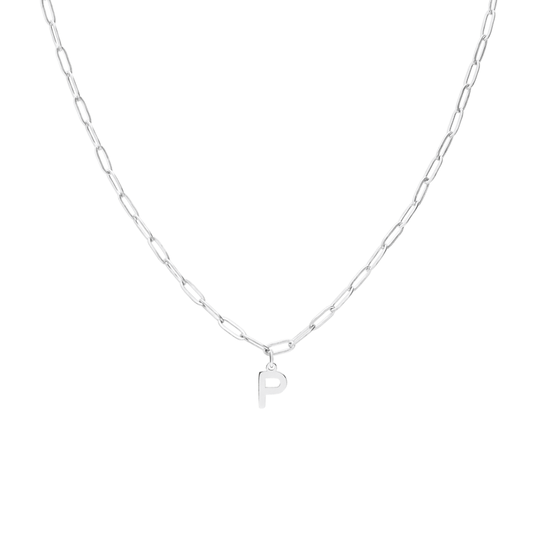 Stalen ketting closed forever met letter P