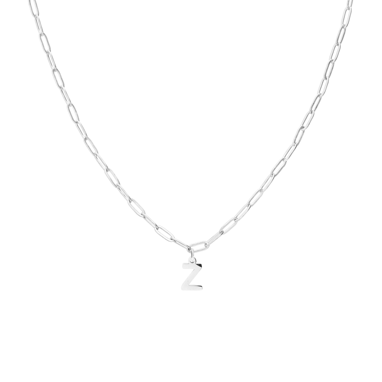 Stainless steel ketting closed forever met letter Z