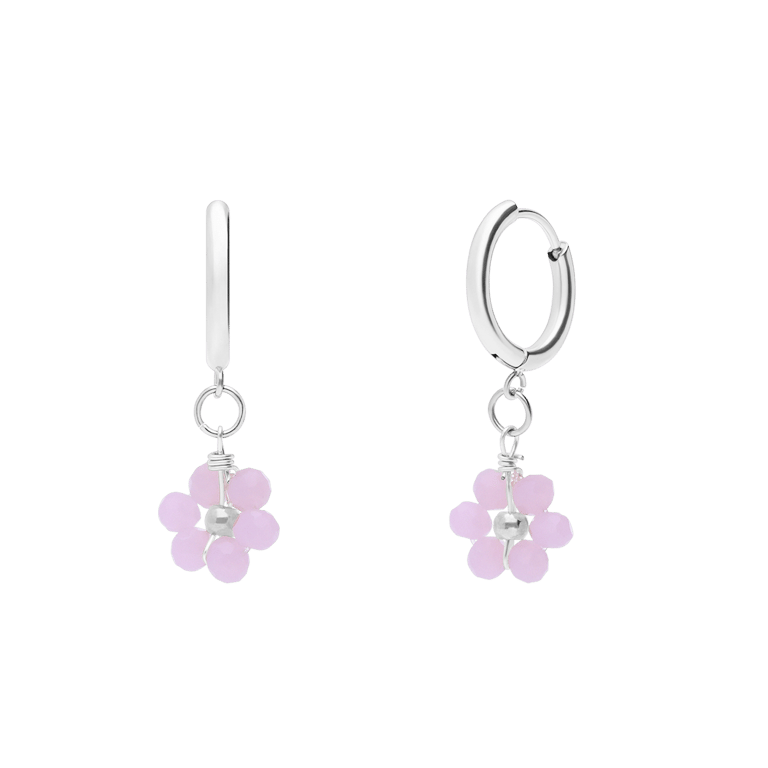 Myla stainless steel oorringen met bloemen voor dames