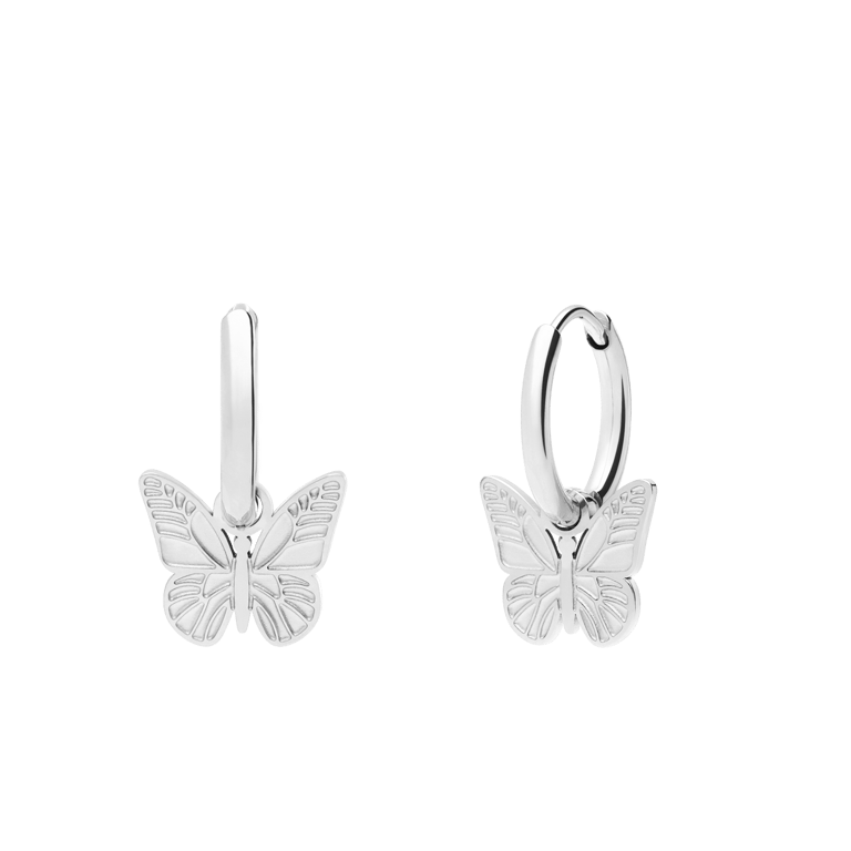 Myla stainless steel oorringen met vlinder voor dames