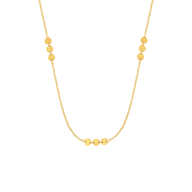 Stalen goldplated ketting met hanger voor dames