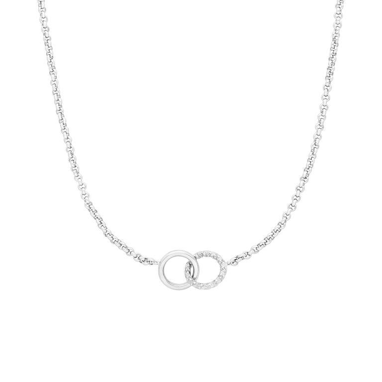 Myla stainless steel ketting met 2 cirkels voor dames