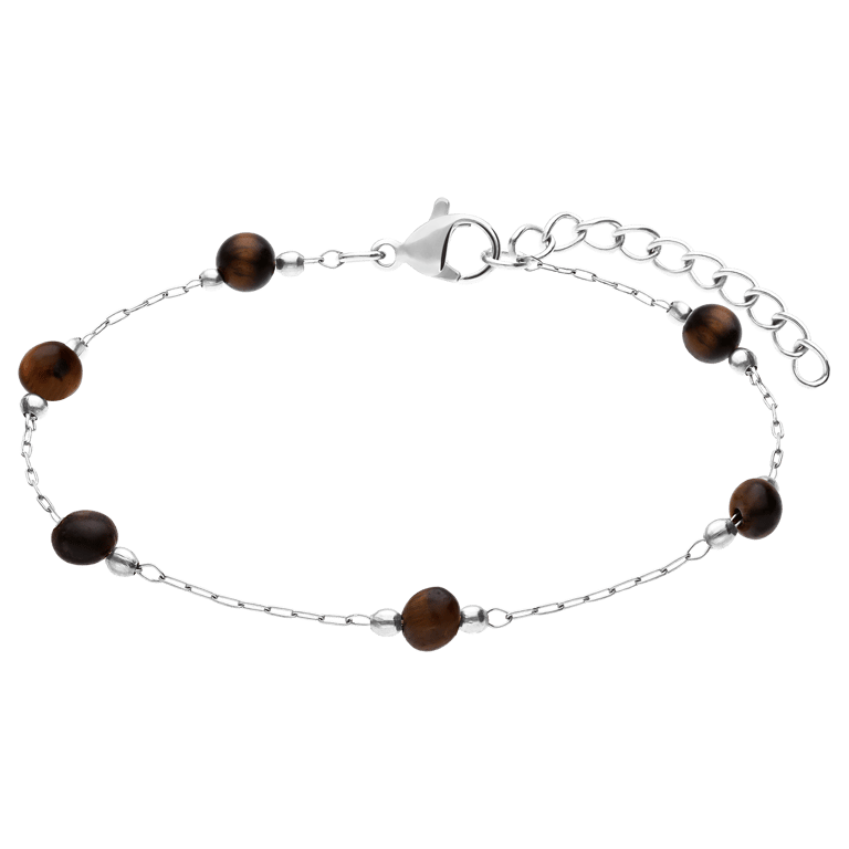 Armband aus Edelstahl mit Steinen, mehrfarbig