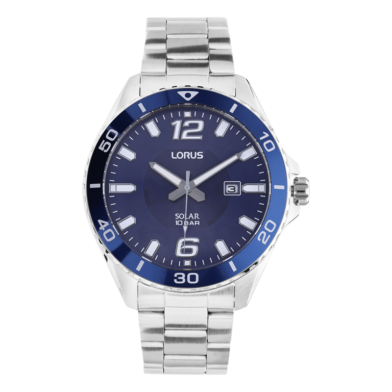 Lorus Solar-Herrenuhr mit Armband aus Edelstahl RX361AX9