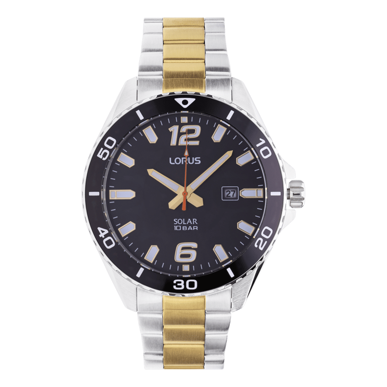 Lorus zweifarbige Solar-Armbanduhr für Herren RX363AX9