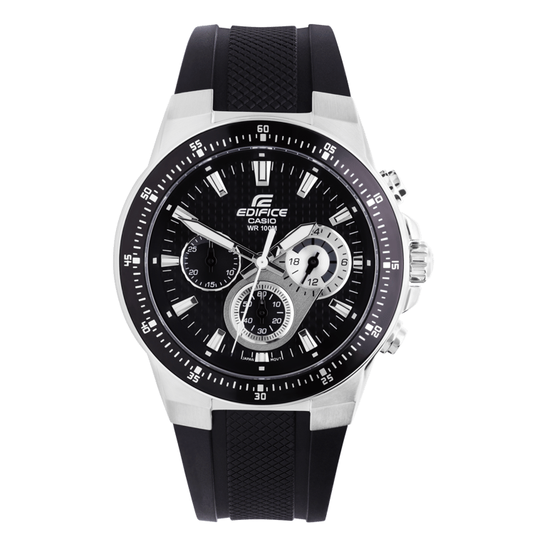 Edifice horloge rubber band zwart EF-552-1AVEF