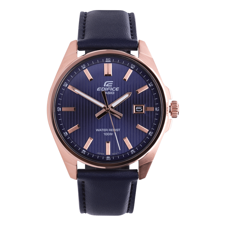 Edifice rosé horloge leer blauw EFV-150CL-2AVUEF