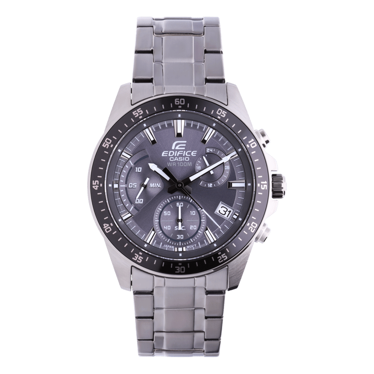 Edifice Uhr mit Armband aus Edelstahl, Gun (Grau), EFV-540DC-1CVUEF