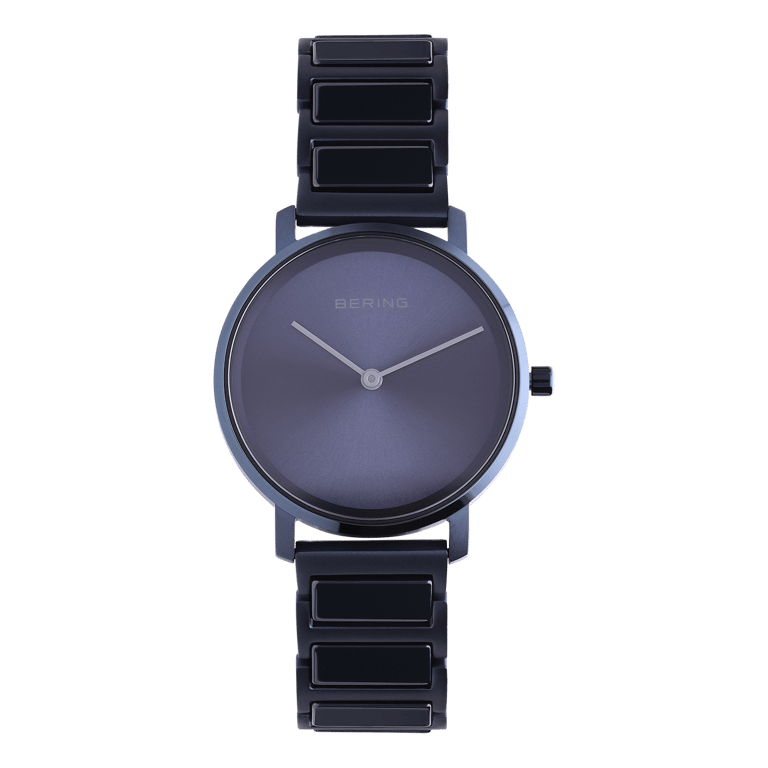 Bering Uhr mit Armband aus Edelstahl, Blau, 18531-797