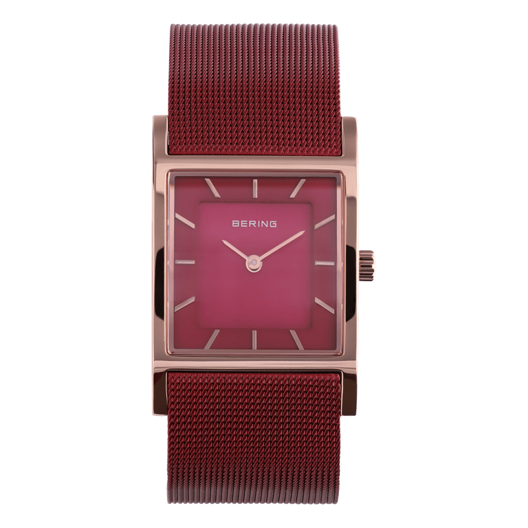 Bering horloge met mesh band rood 10426-363-S