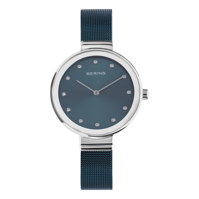 Bering horloge met mesh band groen 12034-808