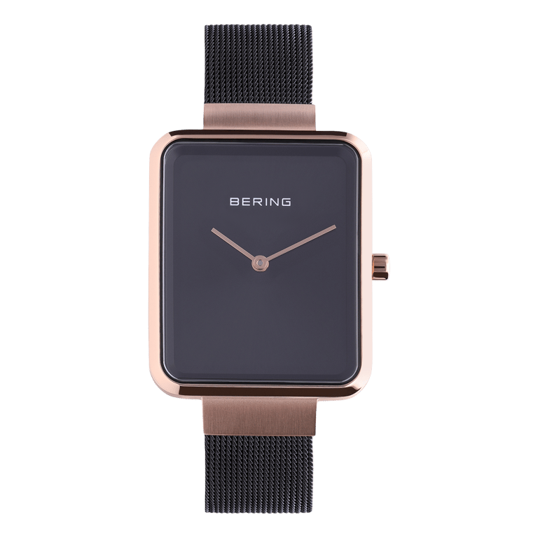 Bering Uhr mit Armband aus Mesh, Schwarz, 14528-166