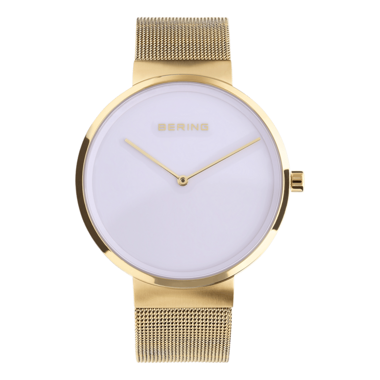 Bering Uhr mit Armband aus Mesh, Gold, 14539-334