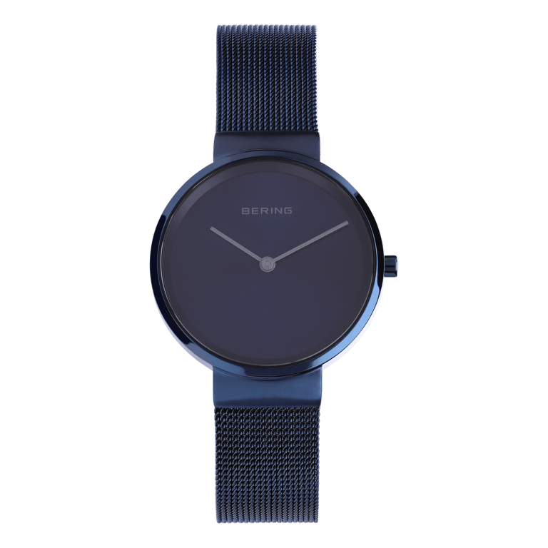 Bering horloge met mesh band blauw 14531-397